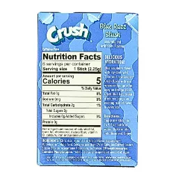 Snacks Crush Singles To Go Zero Sugar - Blue Razz Slush 13.5g Box of 12