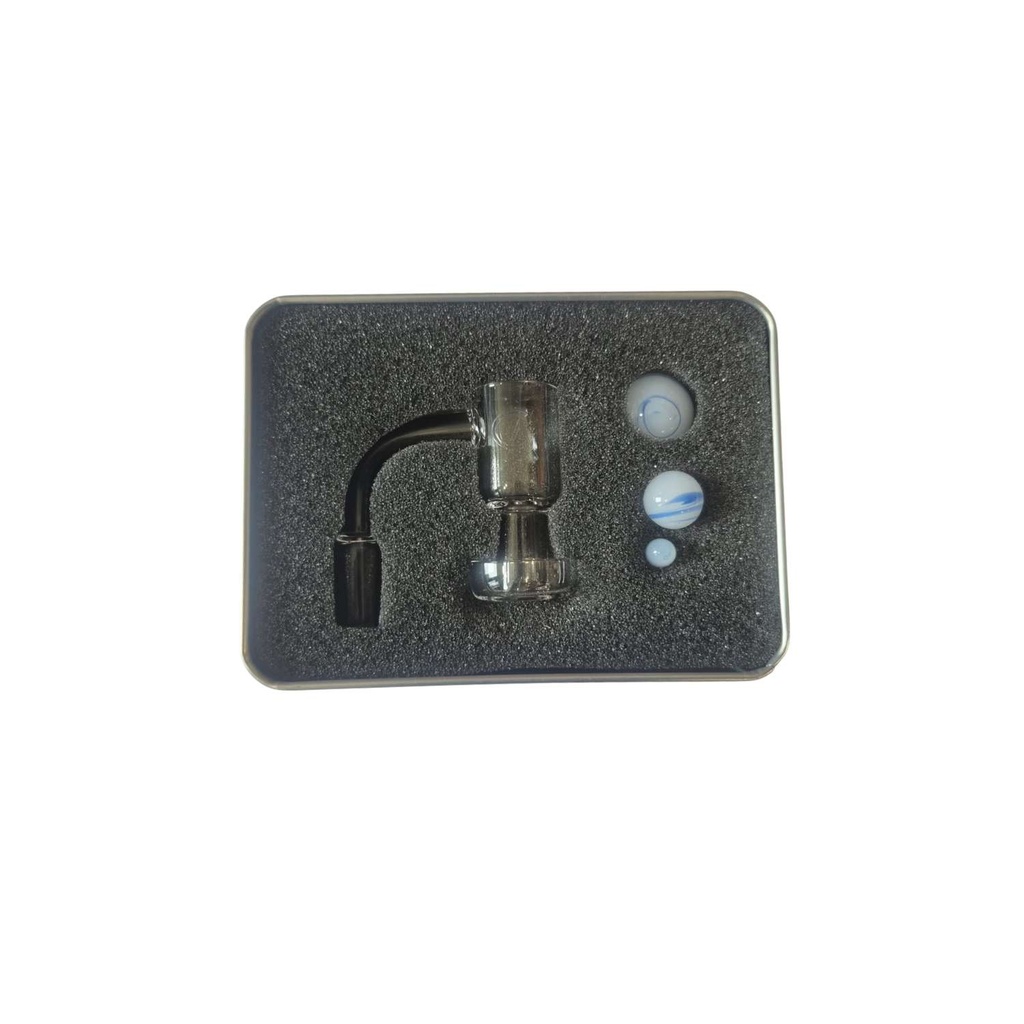 Image for Quartz Banger Cannacessories Terp Slurp Banger 14mm 90 Degree Kit Cat Eye White