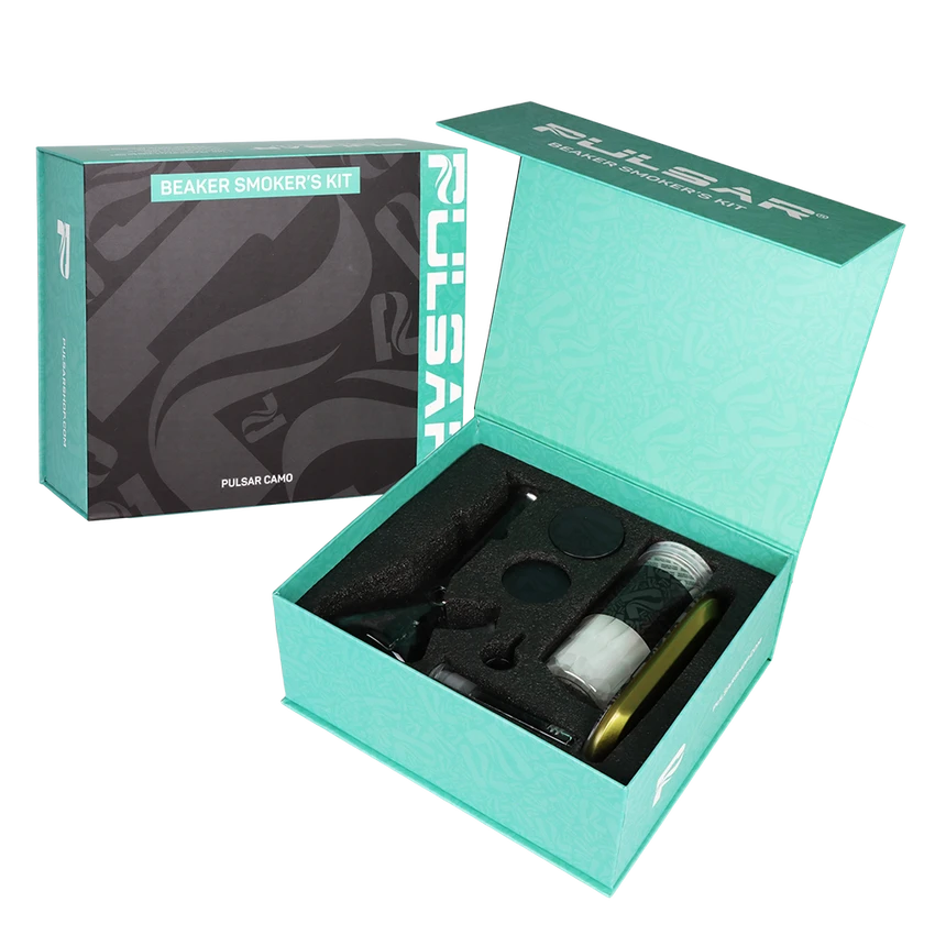 Image for Glass Bong Pulsar Design Series V2 Smokers Kit 7.75" Pulsar Camo