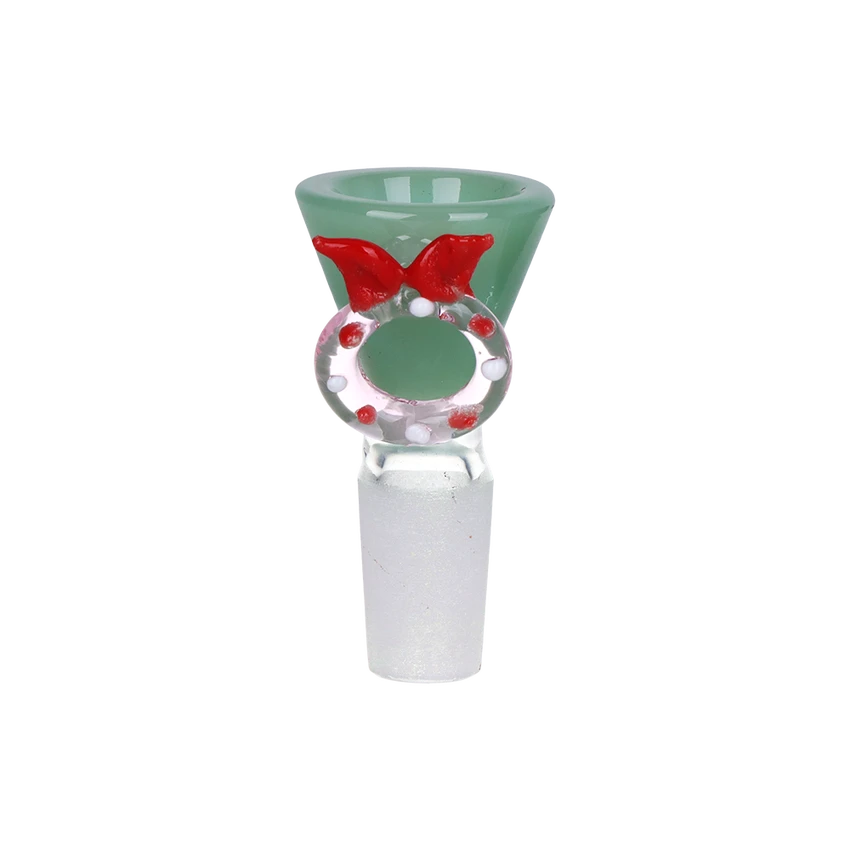 Image for Glass Bowl Unbranded Christmas Decorated 14mm Assorted Designs Box of 5