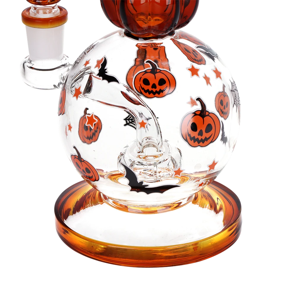 Image for Glass Bong Pulsar 14mm Crazy Pumpkin 8"