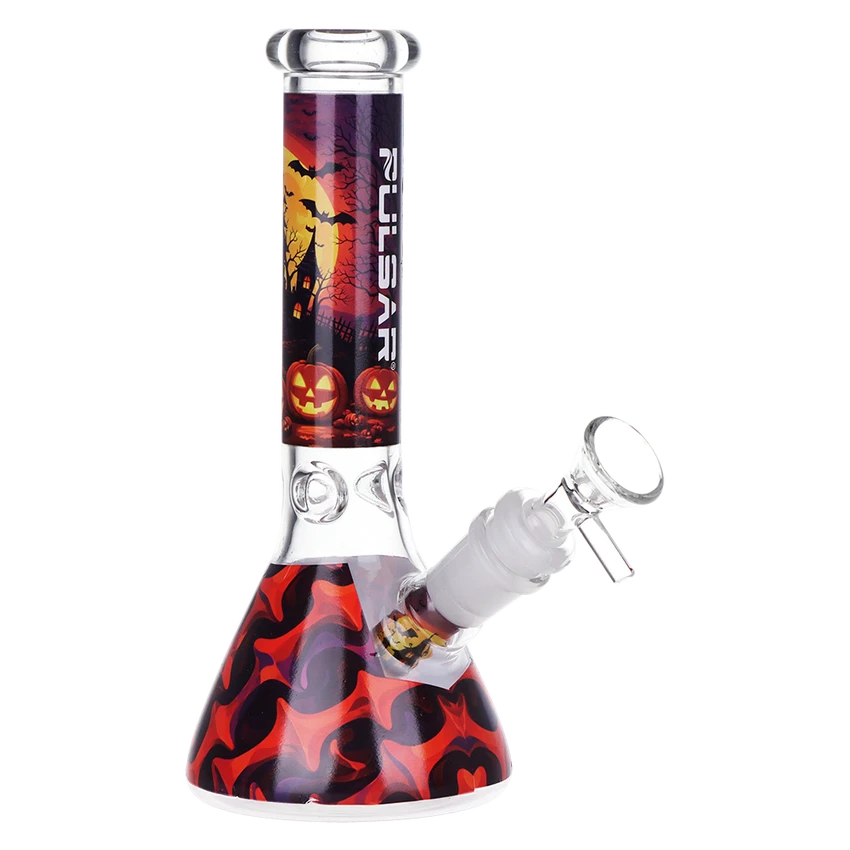 Image for Glass Bong Pulsar Halloween House Smoking Kit 8"