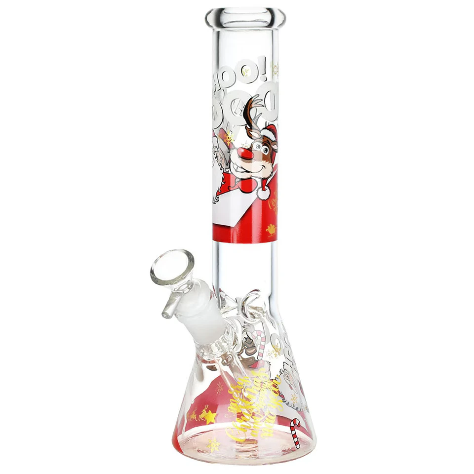 Image for Glass Bong Unbranded 14mm Silly Santa Assorted Designs 10"