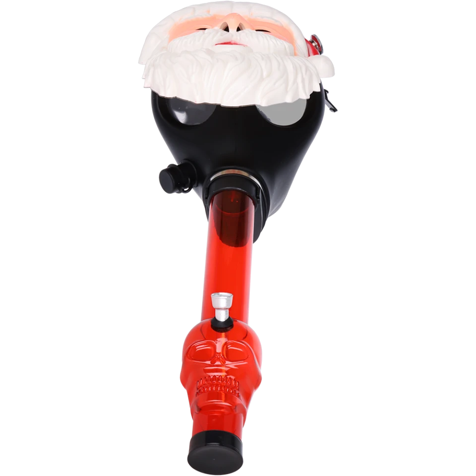 Image for Acrylic Bong Unbranded Santa Gas Mask 10"
