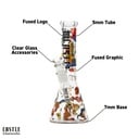 Image for Glass Bong Castle Glass Tattoo Beaker 10"