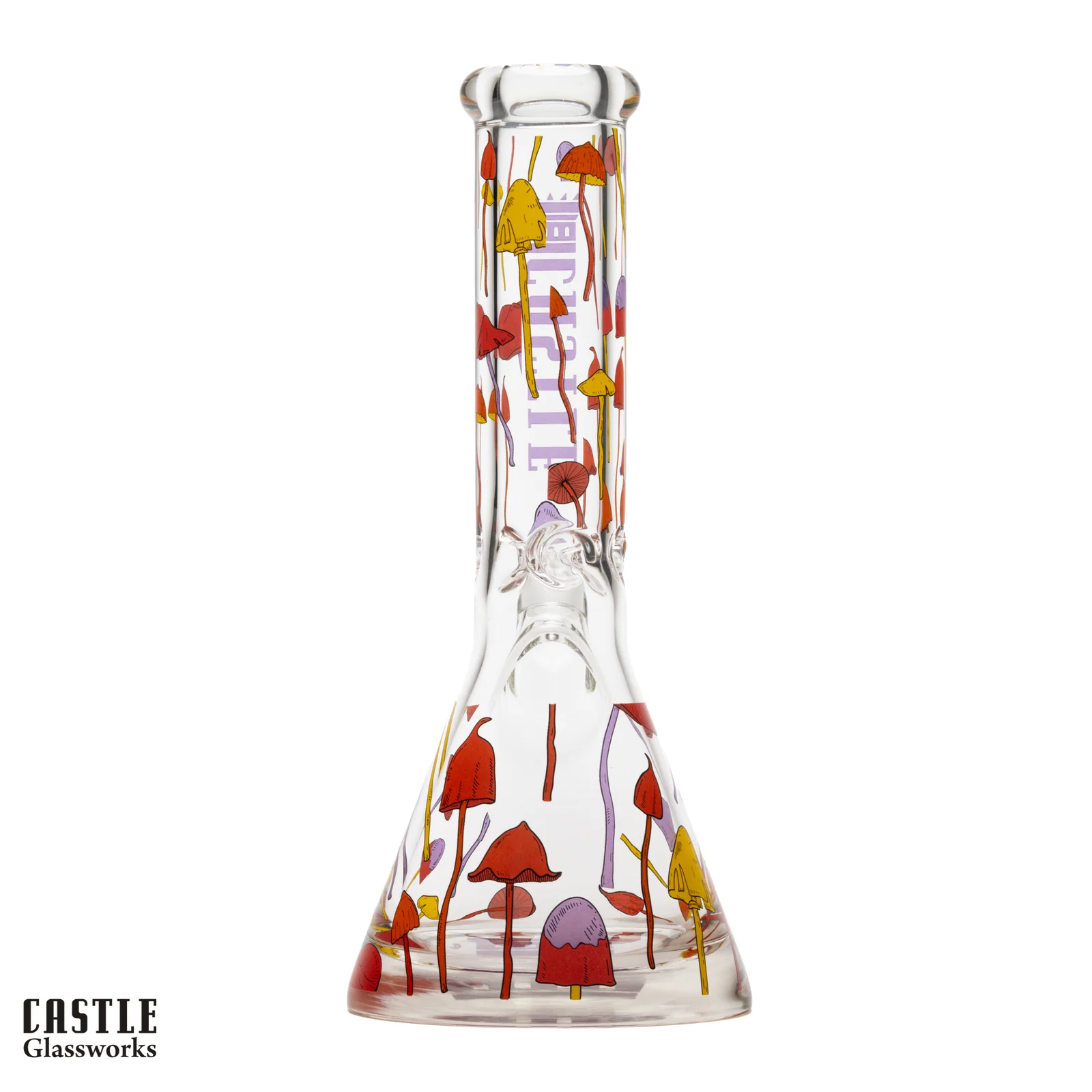 Image for Glass Bong Castle Glass Shroomie Mushroom Design 12"