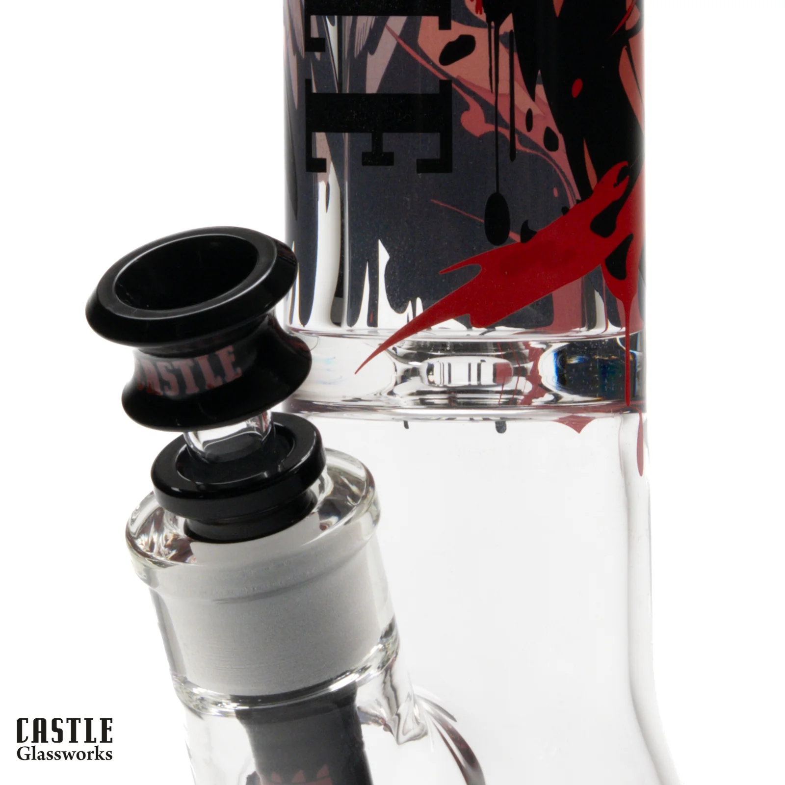 Image for Glass Bong Castle Glass Raven Beaker 9mm 14"