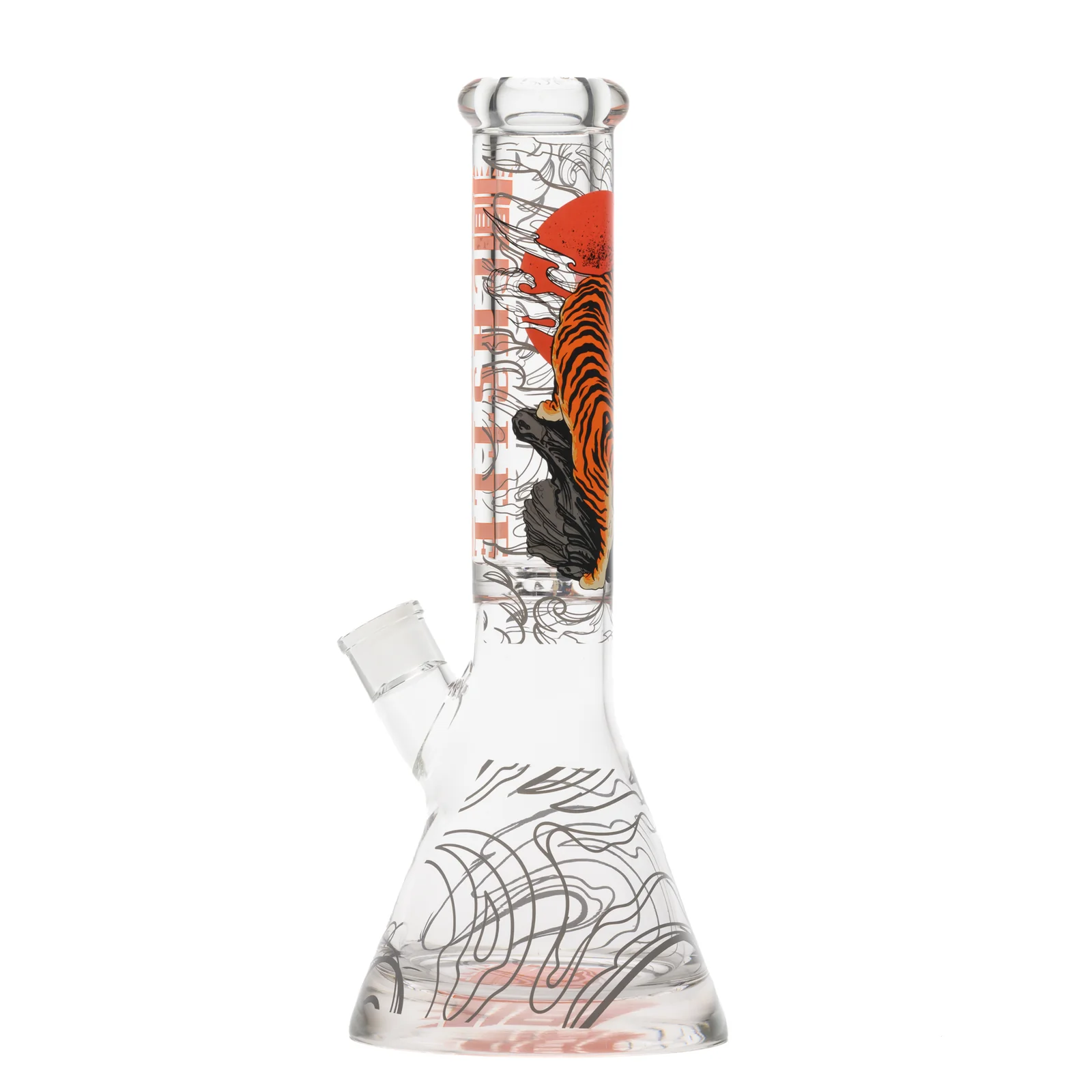 Image for Glass Bong Castle Glass Tiger Moon Beaker 9mm 14"