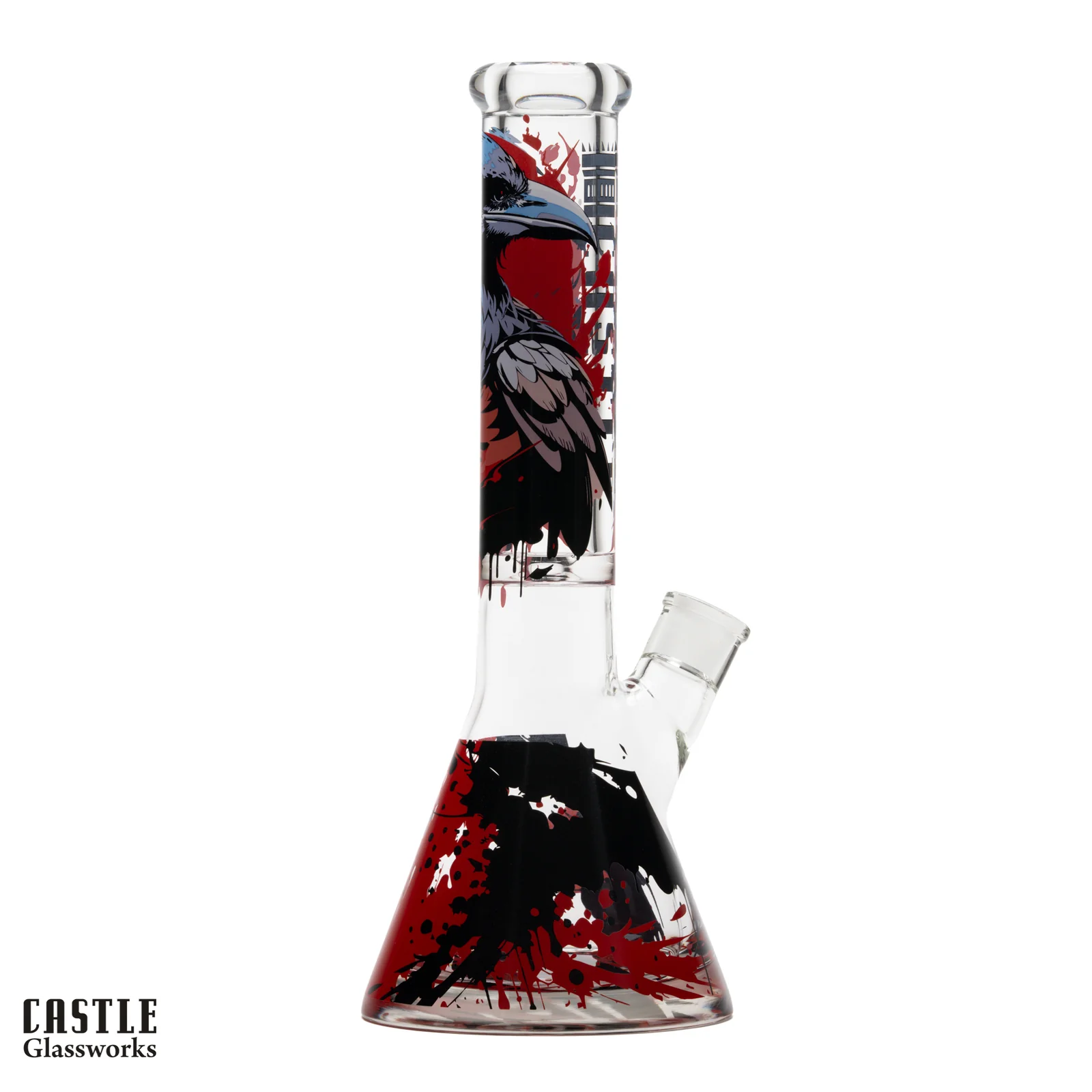 Image for Glass Bong Castle Glass Raven Beaker 9mm 14"