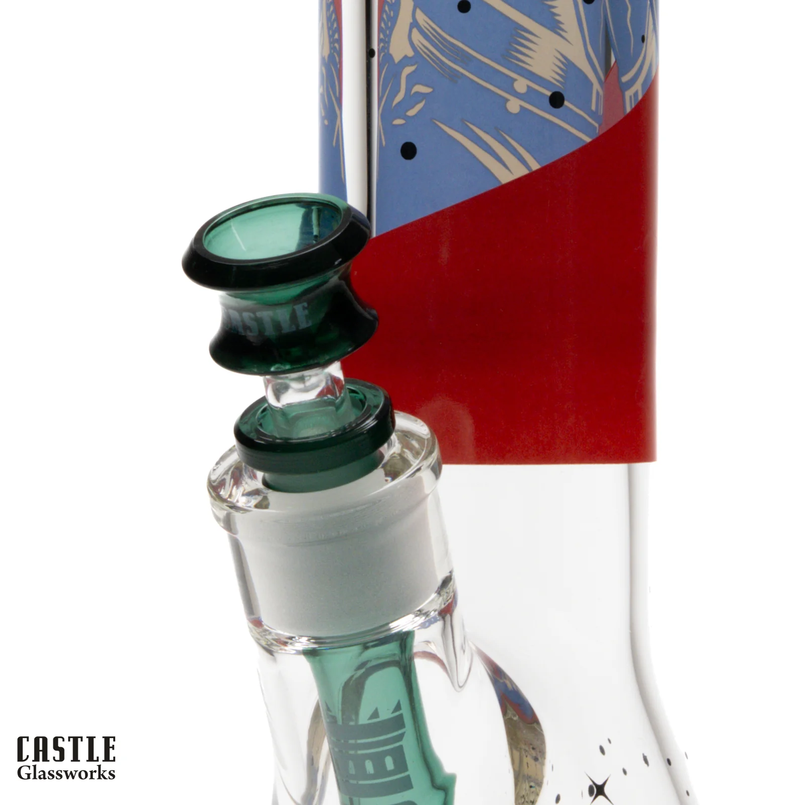 Image for Glass Bong Castle Glass Space Case 9mm 16"