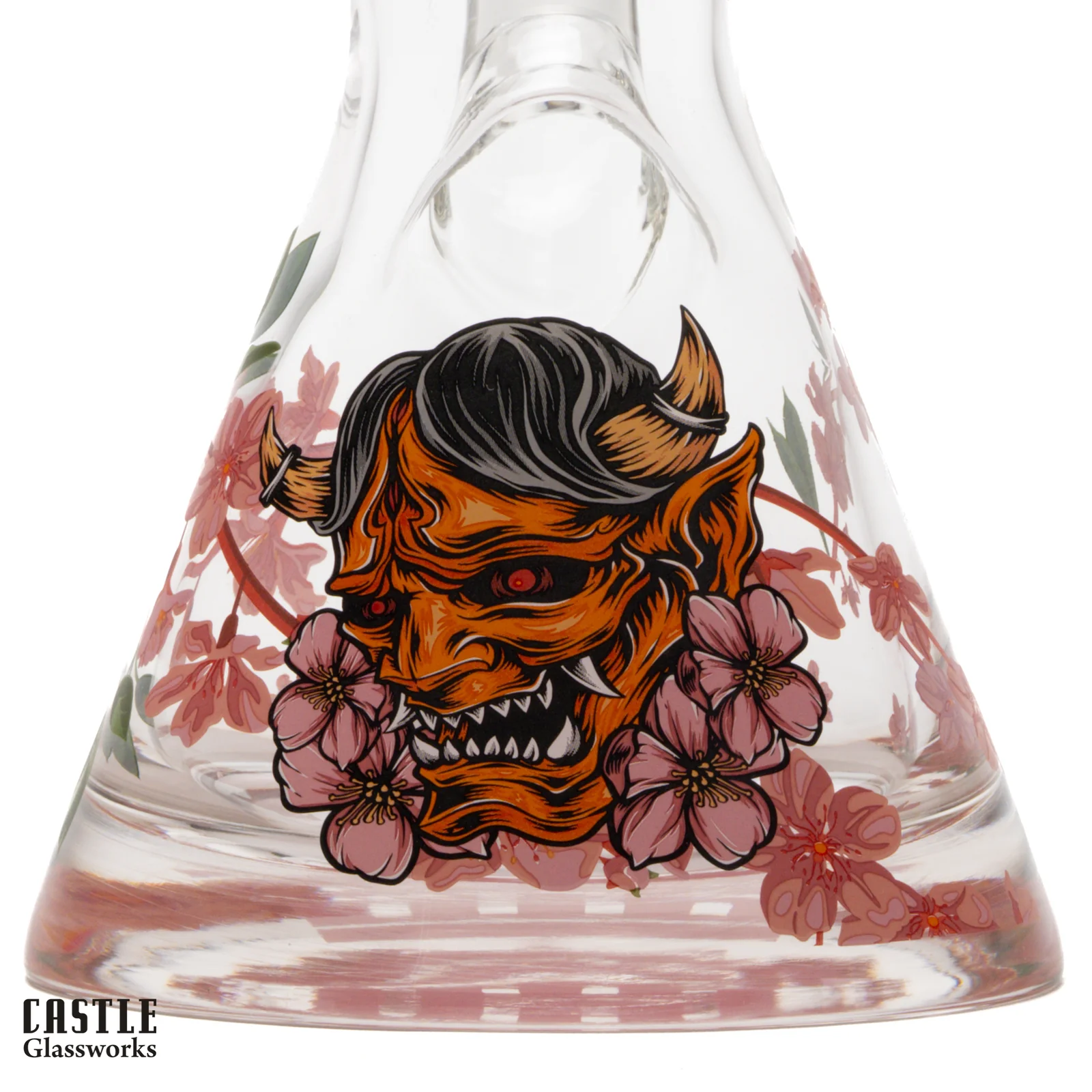 Image for Glass Bong Castle Glass Cherry Blossom Beaker 16"