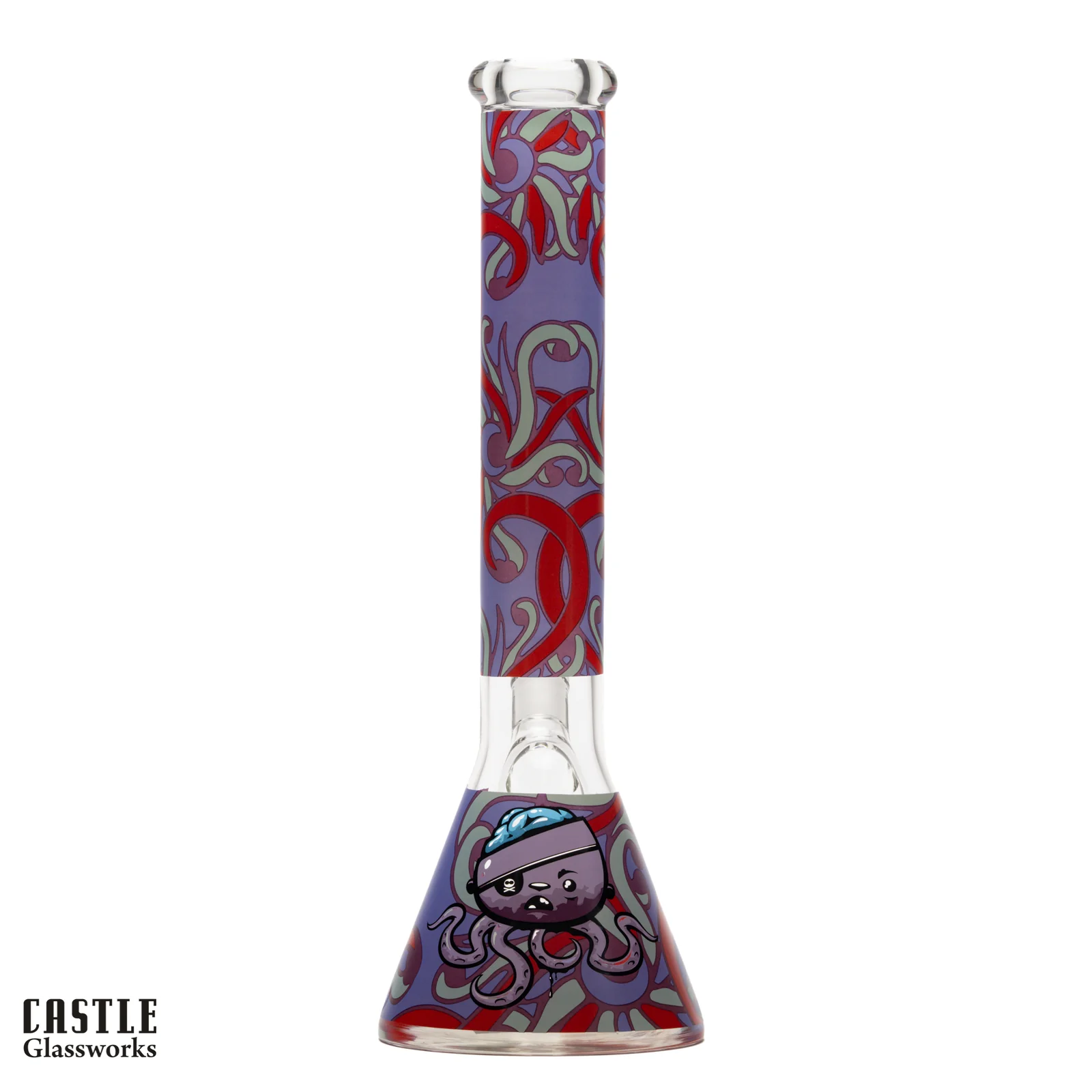 Image for Glass Bong Castle Glass Octopus Beaker 9mm 16"