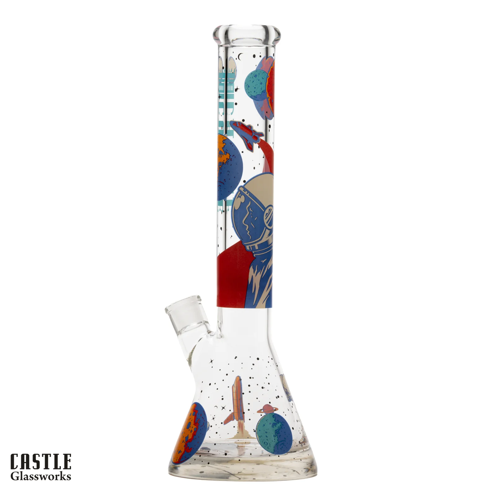 Image for Glass Bong Castle Glass Space Case 9mm 16"