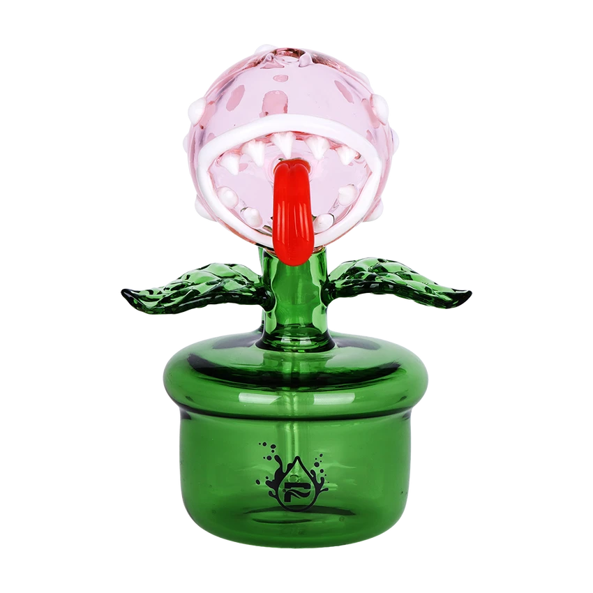 Image for Glass Bong Pulsar Angry Flower Pot 5.5"