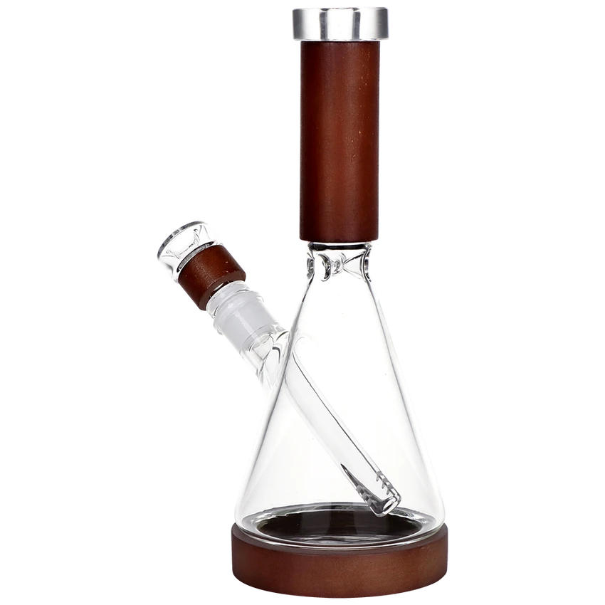 Image for Glass Bong Pulsar Wood on Glass Beaker 11"
