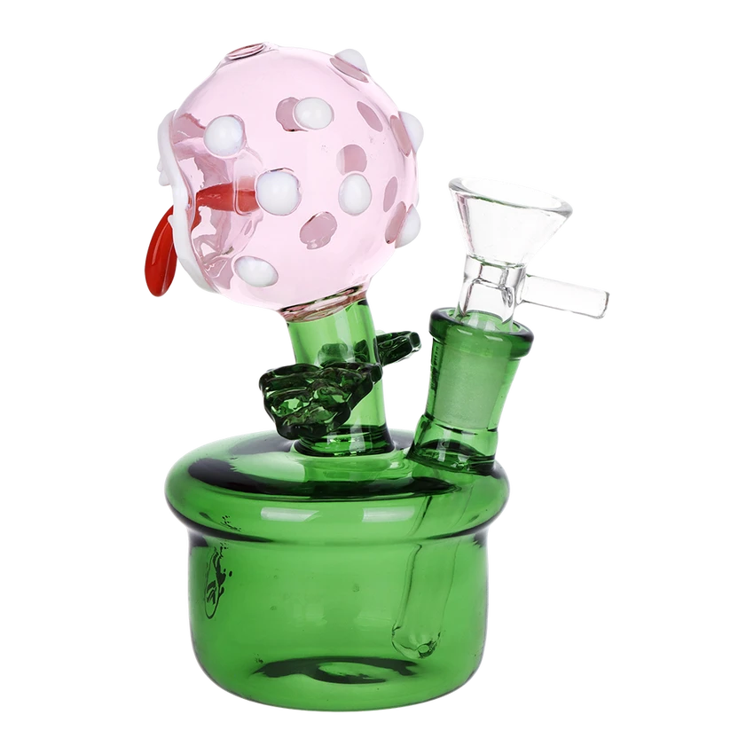 Image for Glass Bong Pulsar Angry Flower Pot 5.5"