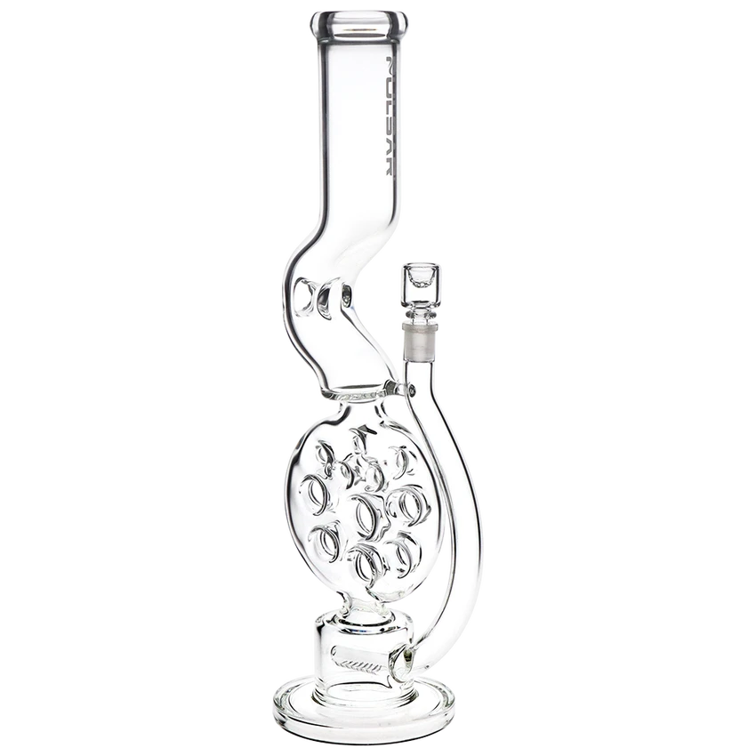 Image for Glass Bong Pulsar Swiss Perc Kink Neck 18"