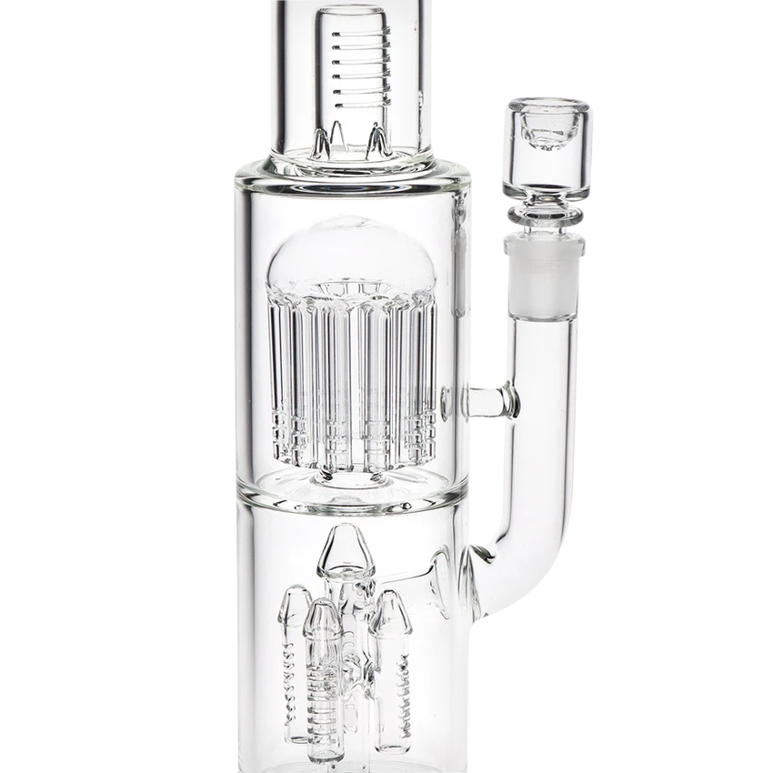 Image for Glass Bong Pulsar Double Chamber Rocket Perc Chugger 15"