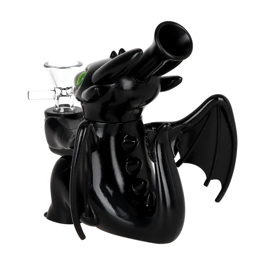 Image for Silicone Pipe Unbranded Baby Dragon w Glass Bowl - 5"