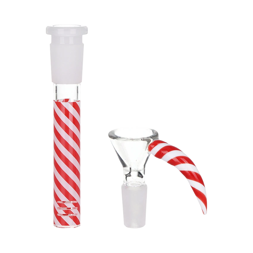 Image for Glass Bong Pulsar Snowman and Candy Cane 8"