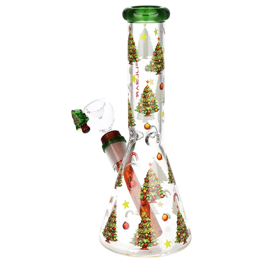 Image for Glass Bong Pulsar Christmas Tree Smoking Kit 10"