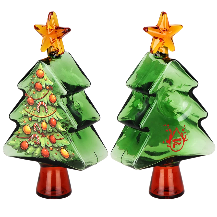 Image for Glass Bong Pulsar Christmas Tree Smoking Kit 10"
