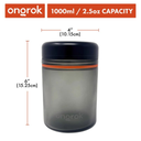Glass Storage Jar Ongrok Child Resistant 1000ml 2 oz.