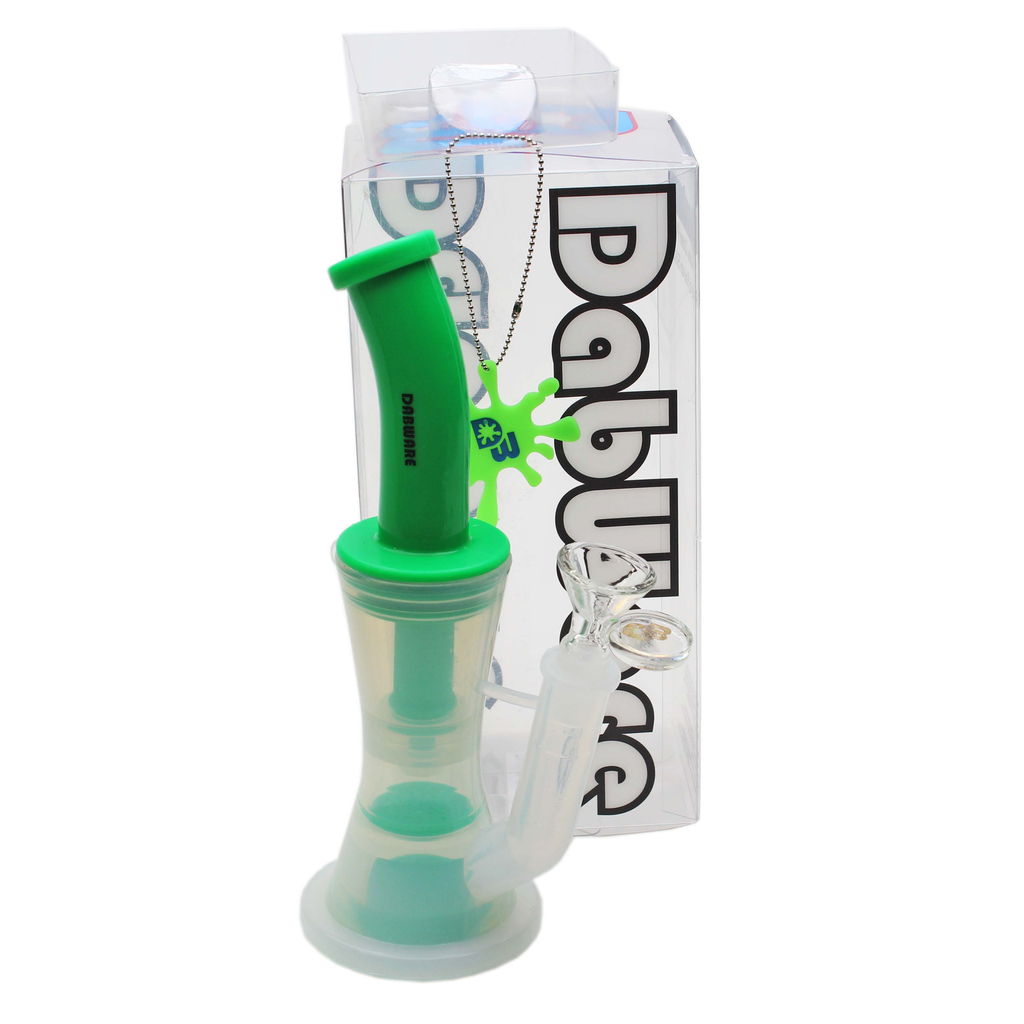 Silicone Bubbler Dabware Platinum 10" Double Perc