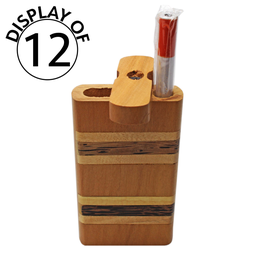 Dugout Genuine Pipe Co Light Teak Dual Stripe - Large - Display/12