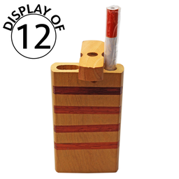 Dugout Genuine Pipe Co Light Teak Quad Stripe - Large - Display/12