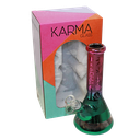 Glass Bong Karma 9" Beaker Metallic Purple and Green