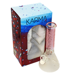 Glass Bong Karma 9" Beaker Pink Sandblasted