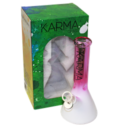 Glass Bong Karma 9" Beaker Two Toned Pink and White