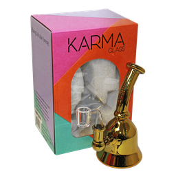 Glass Dab Rig Karma 6" Metallic Gold Kettle