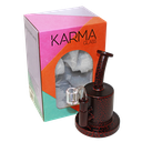 Glass Dab Rig Karma 6" Red Lightning Plated Inline