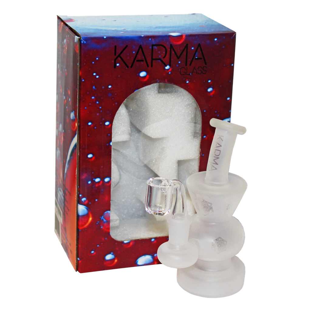 Glass Dab Rig Karma 6" Sandblasted Hourglass