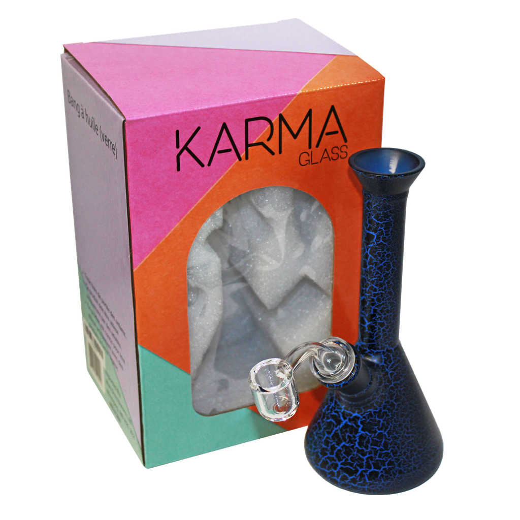Glass Dab Rig Karma 7" Blue Lightning Beaker Rig