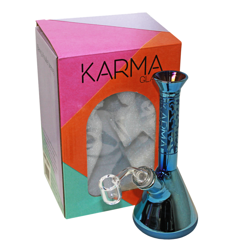 Glass Dab Rig Karma 7" Metallic Sandblasted Beaker