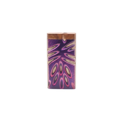 Large Carved Dugout Purple and Natural