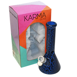 Glass Bong Karma 9" Beaker Lightning Plated