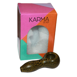 Glass Pipe Karma Lightning Plated 4"