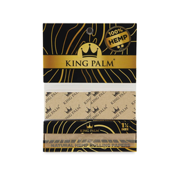 Rolling Papers King Palm Natural Hemp 1.25 and Filter Tips Box of 22