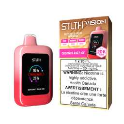 *MB* Disposable Vape STLTH Vision Coconut Razz Ice Box of 4