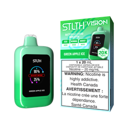 *MB* Disposable Vape STLTH Vision Green Apple Ice Box of 4