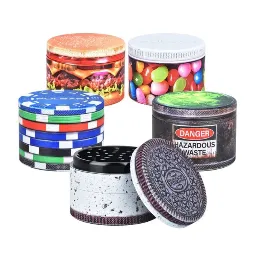 Metal Grinder Pulsar Design Series Aluminum 4pc 2.5" Assorted Designs Box of 6