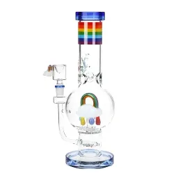 Glass Bong Pulsar Acid Rainbows Bubble Base 12.6" 14mm F