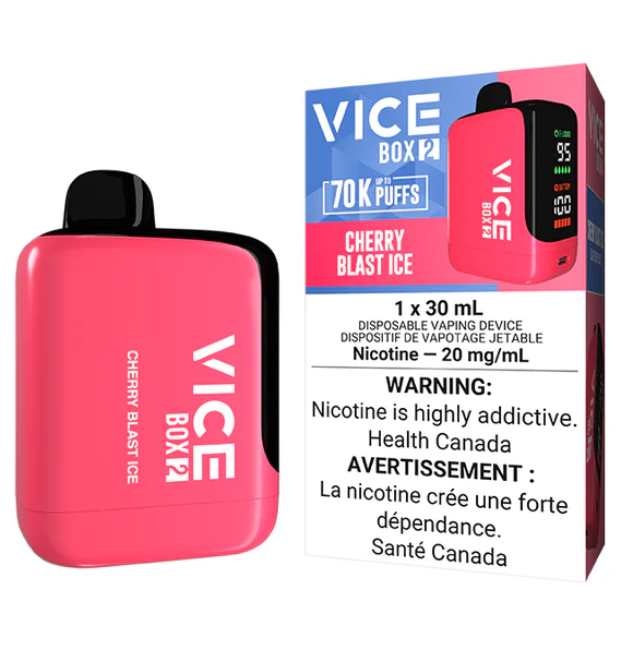 [vic2106b-fd] *FED* Disposable Vape Vice Box 2 70K Cherry Blast Ice Box of 4