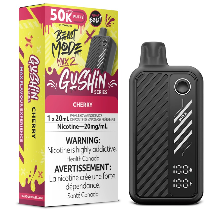 [fvb2019b-mb] *MB* Disposable Vape Flavour Beast Mode Max 2 Gushin Cherry Box of 5