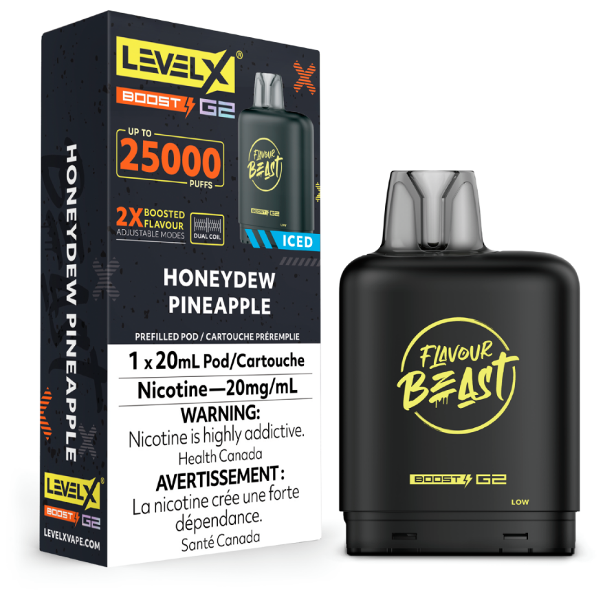 [fvb1542b-mb] *MB* Nicotine Pod Flavour Beast Level X Boost G2 Honeydew Pineapple Box of 6