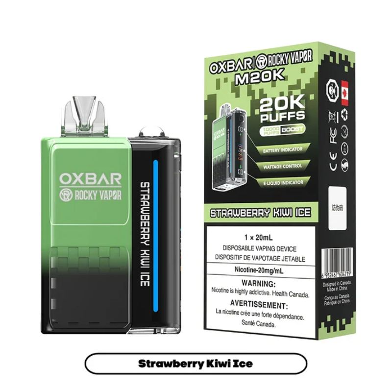[oxb1224b-on] *ON* Disposable Vape Oxbar M20K Strawberry Kiwi Ice Box of 5